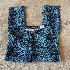 Bubblegum Blue Leopard Jeans 11/12